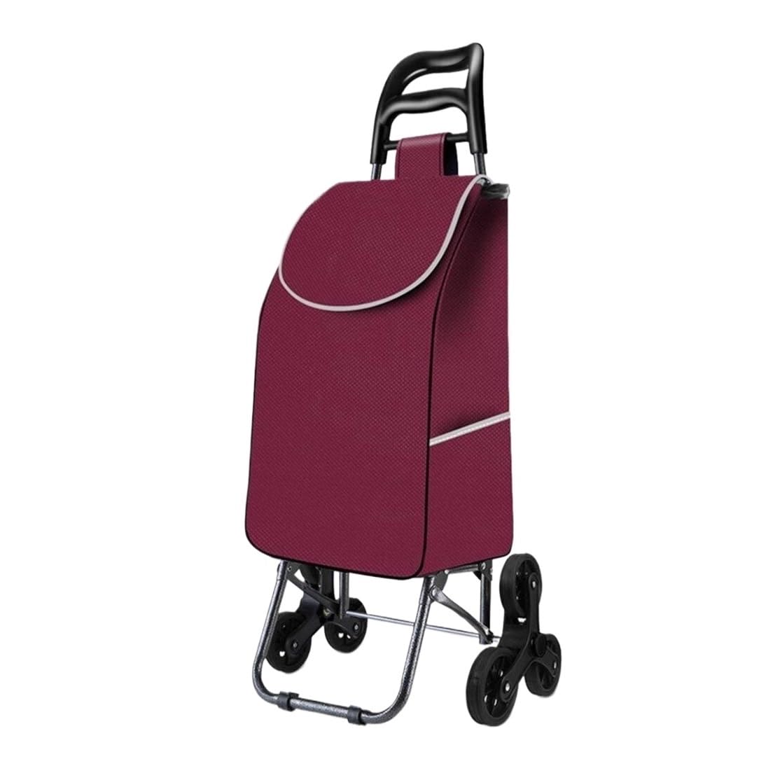 shopping trolleys. 6 Wheels Stair Climbing Trolley Bag Detachable 45L Large Travel Picnic Camping Grocery(Red)