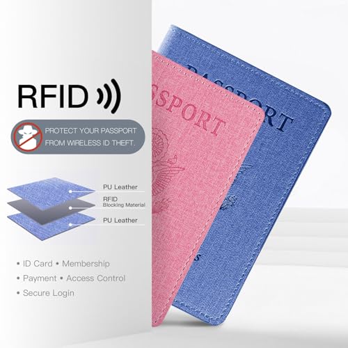 Image of Vaccination Passport Holder, Pink, 2pack