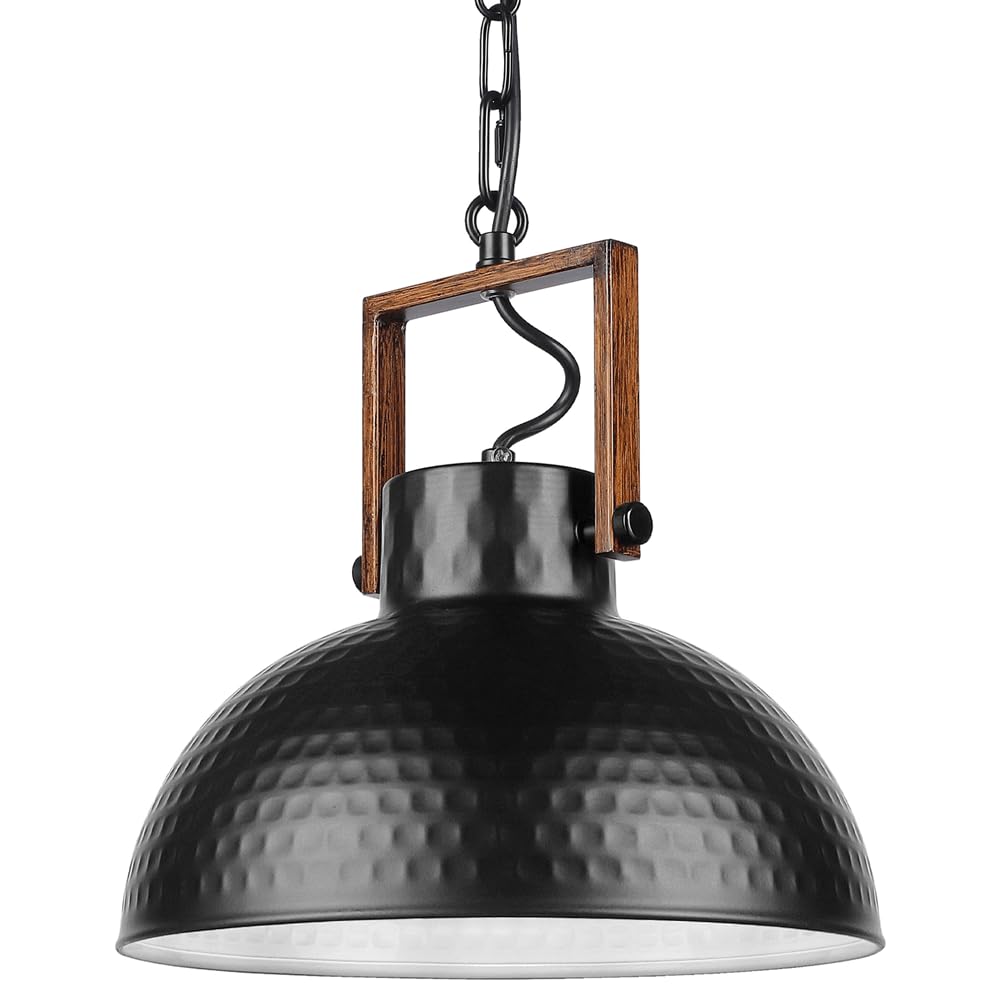 Lampe suspendue rétro industrielle au design en fer forgé durable