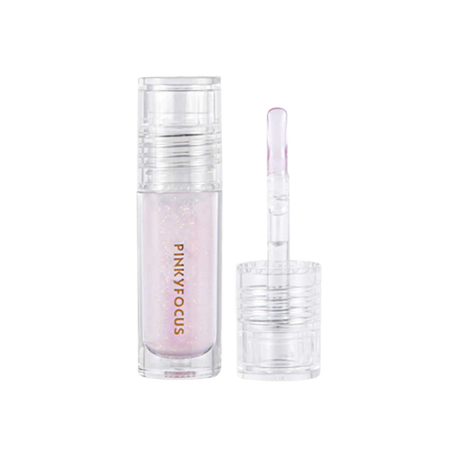 Lip Plumping Lip Gloss Clear Clear Crystal Bright Lip Gloss Moisturizing Transparent Water Light Lip Glaze Glass Lip Lip Oil 2.8ml (A, One Size)