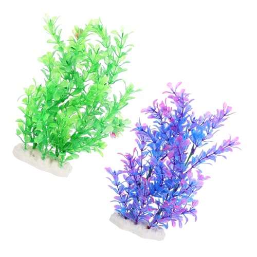 Amosfun 2st Wasserpflanzen Aquarium Landschaftsdekor Zubehör Für Aquarien Aquarium- Aquariumschutz Selber Bauen Keramikdekor Aquarienwasseranlage Kunstpflanze Ornamente Harz Künstlich