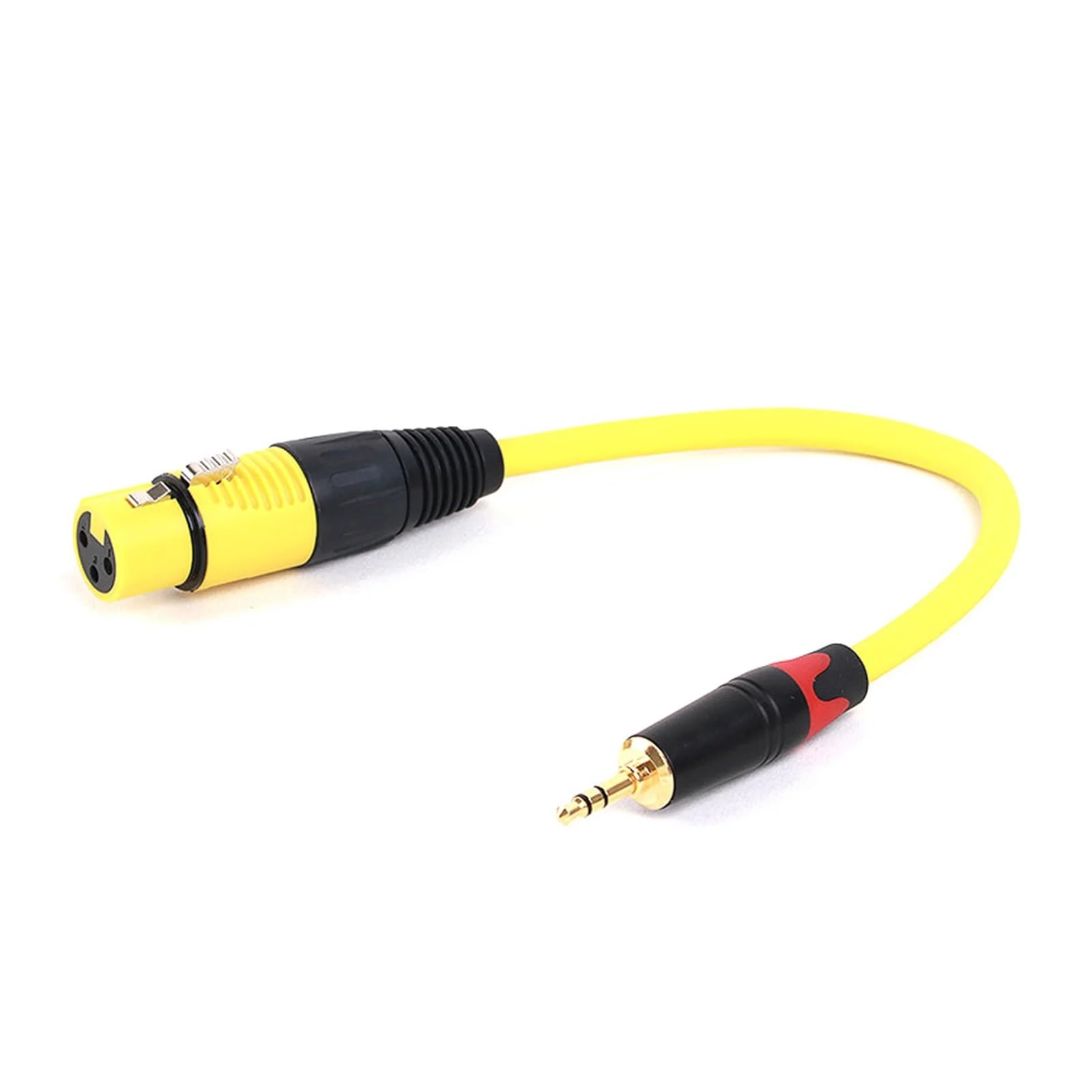 Câble jack stéréo mâle/femelle symétrique 3 broches vers jack mâle 3,5 mm (1/8") for microphones, connecteur professionnel(Yellow-F,2.9M)