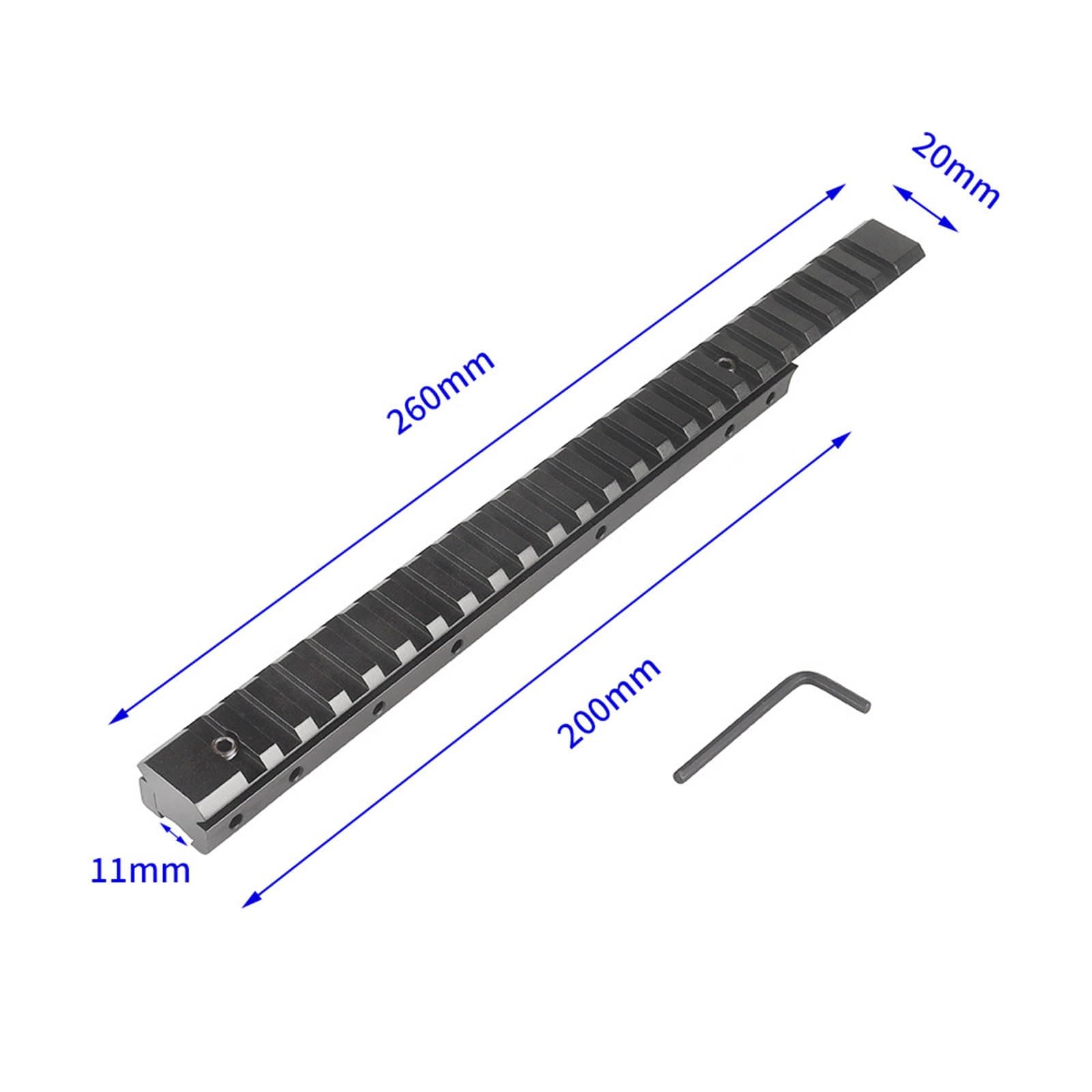 Attrezzatura Ottica Tattica Slitta Rialzata Lega Alluminio 11-20 mm Base Picatinny