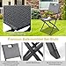 LIFERUN Bistro Gartenmöbel Set 3-teilige, Balkonmöbel Rattan Set, 1 Klapptische und 2PCS Klappstühle, Grau Balkon Set, Balkonmöbel Klappbar, Rattan-Sitzgruppe für Balkon, Terrasse und Garten