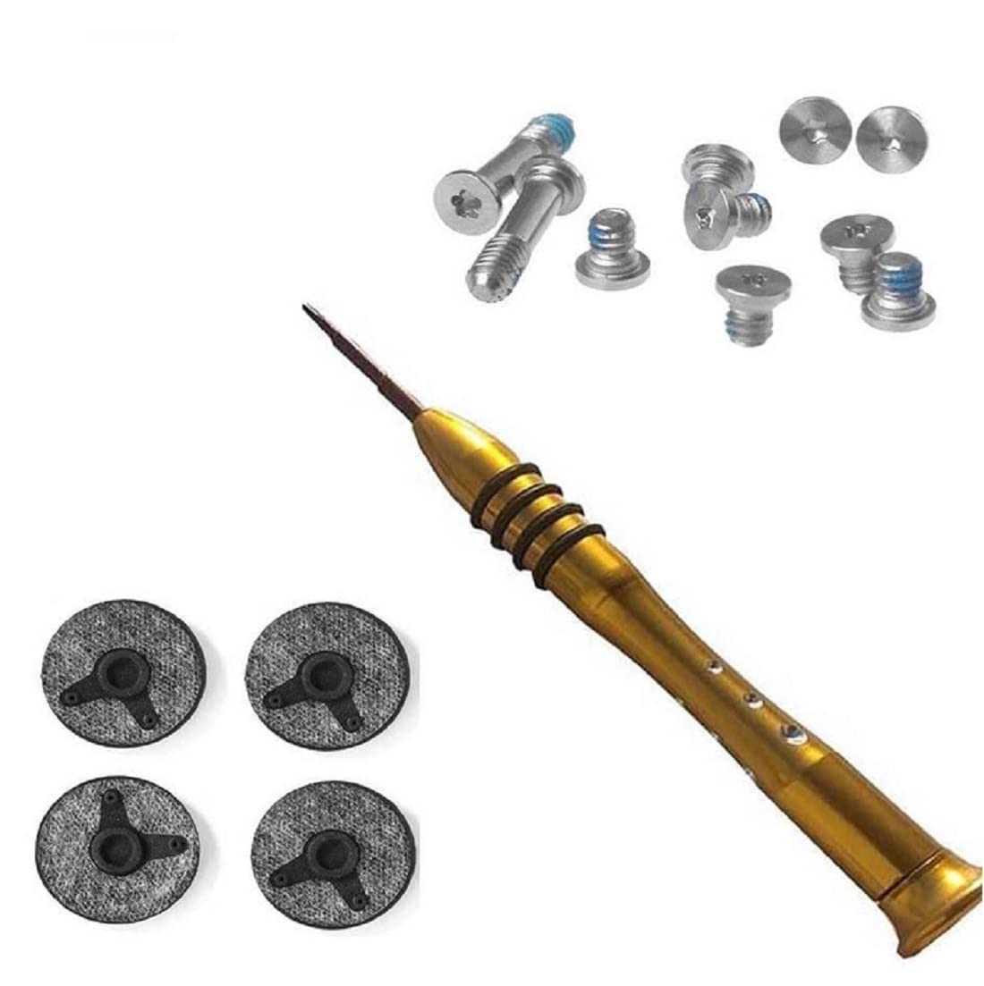 Replacement For MacBook Air A1369 / A1370 / A1465 / A1466 Bottom Case Cover Foot/Feet Set 4pc Screw Set 10pc and Pentalobe Screwdriver 1pc - PARTS4U®