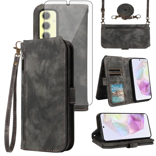 Coque Samsung Galaxy A35 5G avec fermeture éclair et emplacements cartes