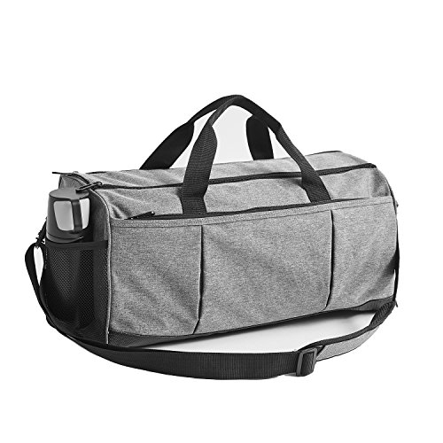 DAVID.ANN Travel Duffel Bag, Large Weekender Bag With Shoes Compartment Packable Duffle Bag For Men Women (Grey)