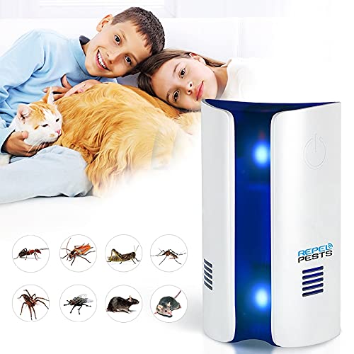 Muggendoderlamp 1 stks Ultrasone Elektronische Repeller Plugin Mosquito Repellent Insect Rat Spider Pest Control Multi-Functional Repellent Moordenaar Muggenverdelger Lamp (Color : F) - Image 3