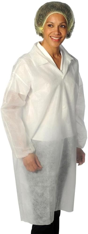 Food Safety Direct Disposable Lab Coat/Visitors Coat