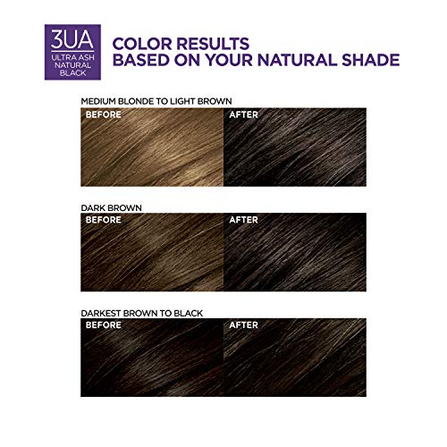 Image of L'Oreal Paris Excellence Cool Supreme Permanent Hair Color, Ash, 100 Percent Gray Coverage Hair Dye, Anti-Brass regimen includes gentle shampoo, and an anti-brass conditioner