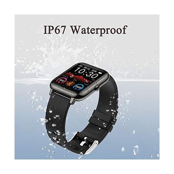 Rinsmola 2021 Smart Watch for Android/iOS Phones, 1.4" Full Touch Screen Fitness Tracker, Smartwatch for Men Women Heart Rate Monitor, Step Counter, Waterproof Fitness Watch Compatible iPhone Samsung