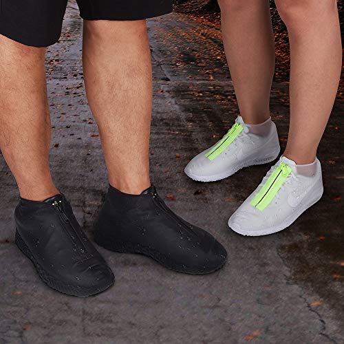 ydfagak Silikon Überschuhe, Wasserdicht Schuhüberzieher Wiederverwendbare rutschfeste Überschuhe, Für Regen, Schneetag, Wüstenstrand, Schlammige Straßen (L (39-42), Transparent)
