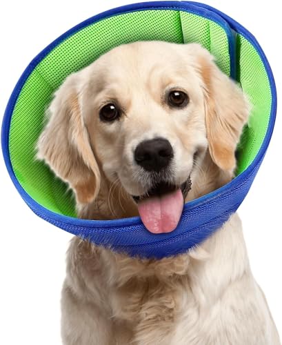 Voarge Dog Cone Collar After Surgery, Breathable Mesh Pet Recovery Collar Adjustable E-Collar, After Surgery and Injuries