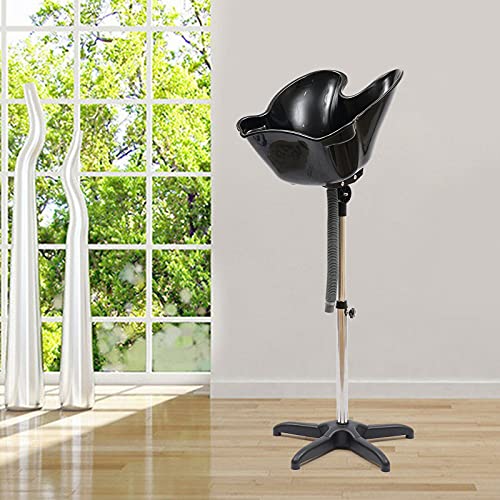 DGKLNDSY Haarwaschbecken Mobiles Waschbecken Rückenspülset Kunststoff-Rückspülbecken Shampoo-Becken Höhenverstellbares Shampoo-Becken Cover