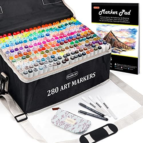 Marker Pad Art Shuttle Markers 120 Colours Art Pens, Shuttle Art