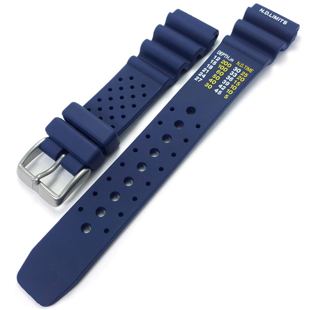 Talk TimeND Limits Silicone Divers Watch Strap 18mm 20mm 22mm 24mm