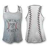 KNITPOPSHOP Baseball Tank Top for Mom Fans T Shirt Apparel Tshirt Gifts Team (Swing Print, Large)