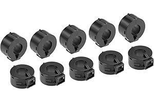 uxcell 15mm Ferrite Cores Ring Clip-On RFI EMI Noise Suppression Filter Cable Clip