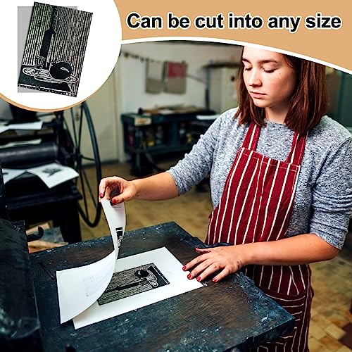 Image of Yeaqee 12 Pcs 8 x 10 Inch Linoleum Blocks for Printmaking Rubber Carving Block Soft Linocut Blocks Large Linoleum Sheet Lino Plates for Engraving Art Project Printmaking Artist Studio Supplies, Gray