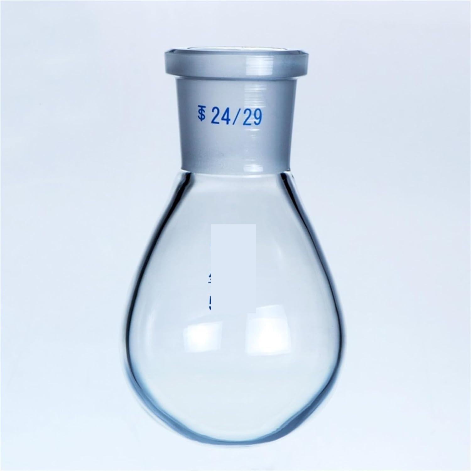 Matraz Erlenmeyer Graduado de Borosilicato, Matraz con forma de berenjena Matraz rotatorio Espesar Vidrio de borosilicato Resistente a altas temperaturas Matraz estándar de laboratorio(50ml caliber 24