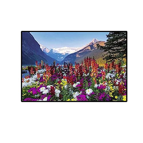 Grande mosaïque d'art de diamant fleurs colorées 50x100cm broderie haut de gamme pour adultes