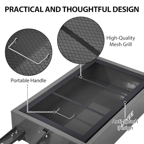 Image of Garvee 20 Gallon Oil Drain Pan Oil Drain Tank, 76L Low Profile Oil Drain Pan, Oil Change Pan with Manual Pump & T Foldable Hand and Wheels, 8FT Hose Oil Drain Cart (Hand Pump-Black)