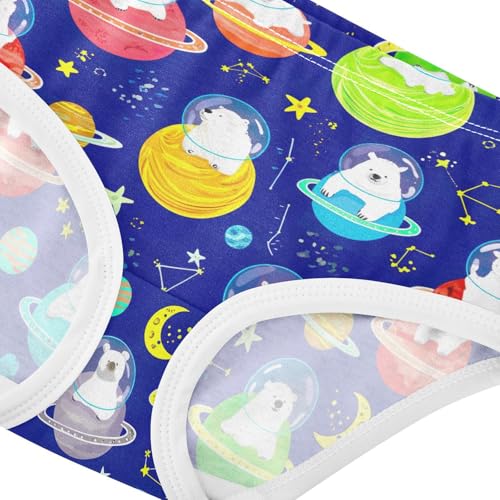 Joisal Cute Animals Planet Blue Panties Little Girl Girls Underwear Toddler Cotton Cartoon Undies Kids Briefs 2t4