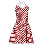 Sweetheart Retro Kitchen Apron Red and White Polka Dot Cooking Sexy Vintage Apron