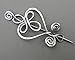 Celtic Heart Aluminum Shawl Pin, Sweater Brooch, Scarf Pin, Knitter Gift Handmade