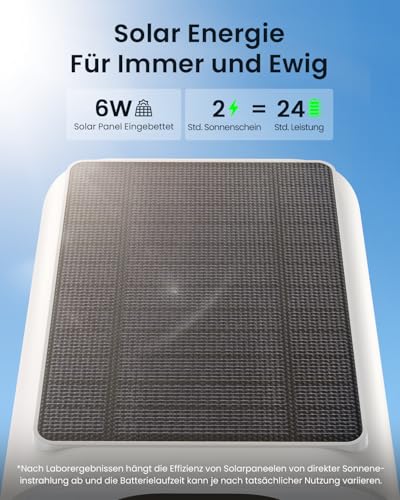 ieGeek 2K Überwachungskamera Aussen Akku Alexa-Funktionalität, Farbnachtsicht, PIR-Bewegungserkennung