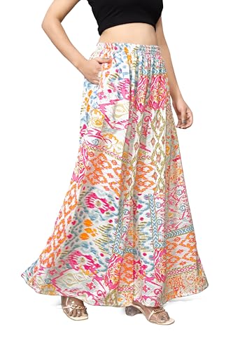 Image of Viscose Rayon Flared Printed Plazzo Palazzo Pants, Loose /Relaxed Fit Regular, Office Wear, Casual Wear Comfortable, Trouser Pants for Girls & Women Black Kerri Design (S to 3XL Size)
