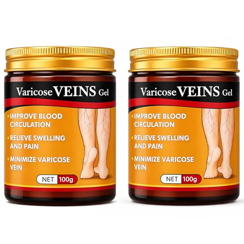 Image of Varicose Veins Relief Gel 100g | Natural Herbal Formula | Helps Improve Blood Circulation, Reduce Swelling & Relieve Leg Pain | For Varicose Veins, Legs, Ankles & Feet (Pack Of 2)