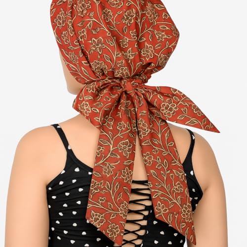 Image of Scarf For Girls 100% Pure Cotton Hand Block Printed Square