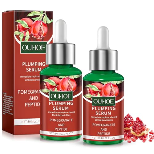Aceite Facial Reafirmante Granada, Aceite de Granada Serum Hidratante Facial, Serum Facial Mujer, Serum Antiedad, Piel Facial Firme, Reducir las Líneas Finas(30ml*2)