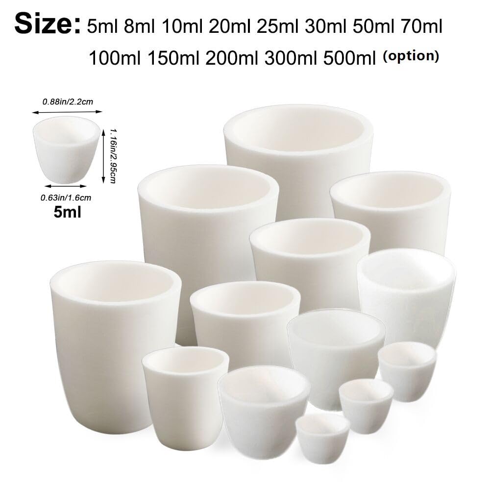 1 Stück Aluminiumoxid-Tiegel – 5–500 ml Korund-Keramik-Tiegel for den Labor- und Industriegebrauch(500ml)
