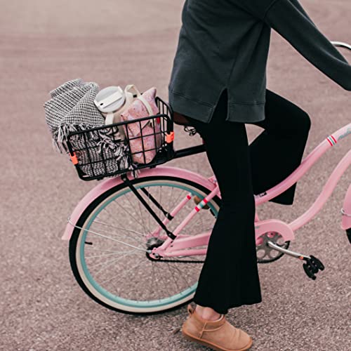 Rear Bike Basket | Bicycle Cargo Rack, Aluminum Adjustable Carrier, Bike Trailer, Load Capacity (39.7 Lbs) Reflective And Waterproof (L 22) X (W 9) X (H 8) Inches #TOP3