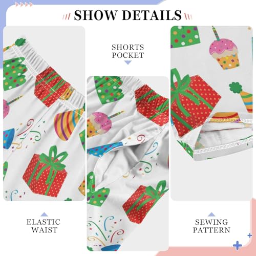 ZZXXB Cupcake Gift Boys Long Pants Soft Trousers Elastic Waist Kids Lounge Bottoms with Pockets S-XL4