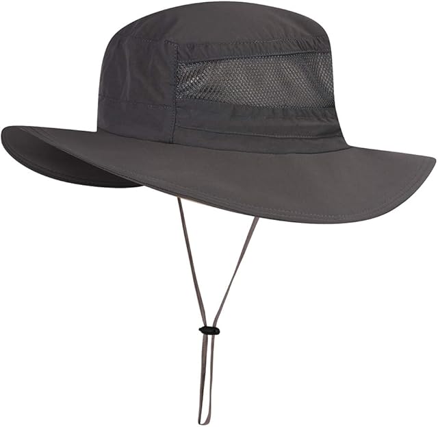 Chapéu de sol, Romacci Chapéu de pesca masculino e feminino de secagem rápida respirável malha boné de pesca ao ar livre proteção UV Chapéu de praia