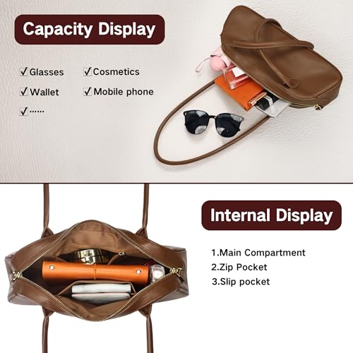 Shoulder Bag for Women Purse Vegan Leather Swing Bags with Zip Small Handbags3