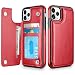 HianDier Wallet Case for iPhone 11 Pro Max Case Slim Protective Case with Credit Card Slot Holder Flip Folio Soft PU Leather Magnetic Closure Cover for 2019 iPhone 11 Pro Max 6.5 Inches 6.5, Red