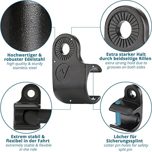 Fahrradanhänger Kupplung für Thule Chariot & Coaster schwarz Anhängerkupplung Adapter Fahrrad Kupplung für Kinder Anhänger +Plus Multifunktionswerkzeug