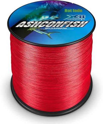 Ashconfish PEライン 色落ちしない 8編 釣り糸 500m (1号 1.2号 1.5号 2号 3号 3.5号 4号 4.5号 5号 6号 7号 8号 9号 10号) 高強度 高感度 低伸度 レッド