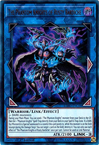Amazon.com: Yu-Gi-Oh! - The Phantom Knights of Rusty Bardiche - LEHD-ENC00  - Ultra Rare - 1st Edition - Legendary Hero Decks