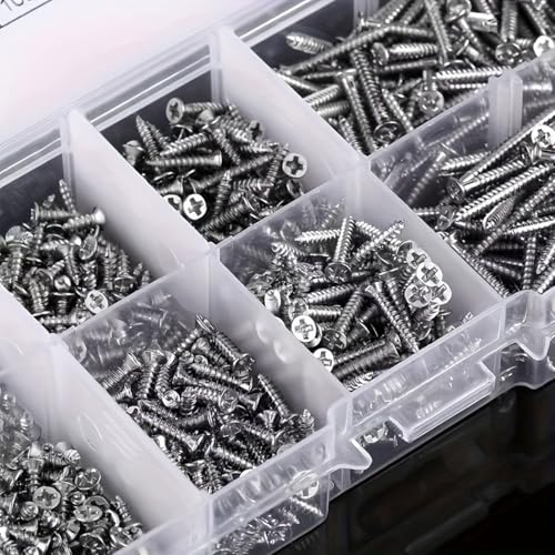 800 tornillos autorroscantes Phillips M2 cabeza plana miniatura 7