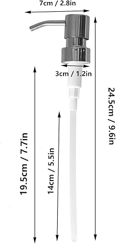 Miniatura 2 de Cabezal de bomba dispensador de jabón de acero inoxidable 304, bomba de jabón para baño, tornillo de loción, cabezal de repuesto para cocina y baño