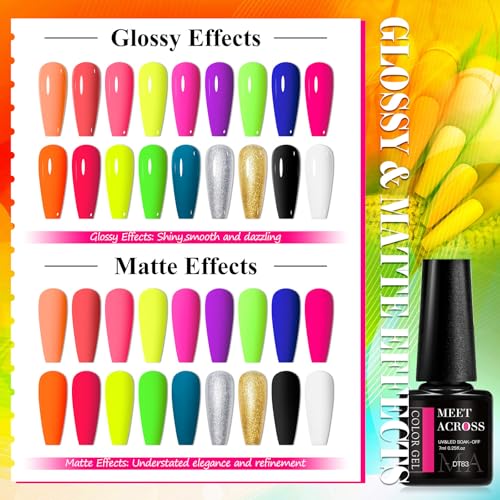 Set de esmaltes de uñas en gel MEET ACROSS 18 piezas miniatura 3