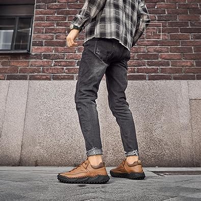 Cushy Gait Shoes for Men, Cushygait Boots Men, Men’s Vintage Leather Hiking Shoes – Genuine Leather, Orthopedic Arch Support3