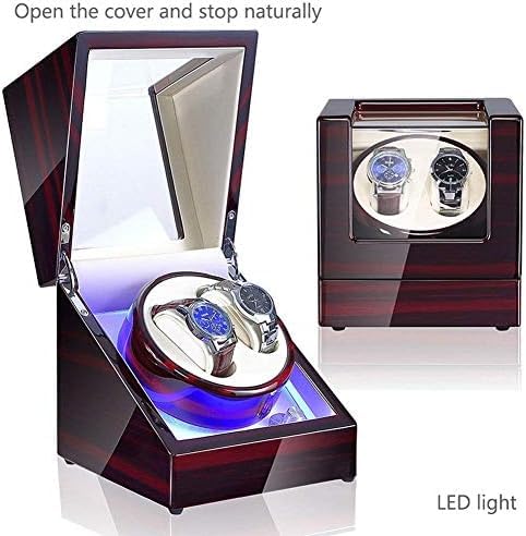 FENOKD Mechanical Watch Shaker Automatic Watch Winder 2 Watches Automatic Winding Box with Quiet Motor,Piano Paint