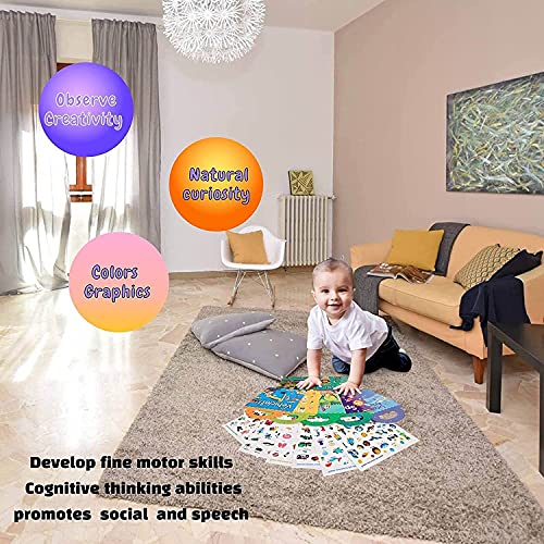 Image of Chocozone 32 Reusable Stickers Book Waterproof Stickers Toys for 2 Years Old Boys & Girls Learning Preschool Educational Book for Kids (Fairy Princess)