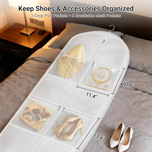 MISSLO 2-in-1 Wedding Dress Garment Bag
